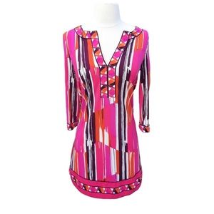 BCBG Max Azria Colorful Soft Stretch Shift Dress